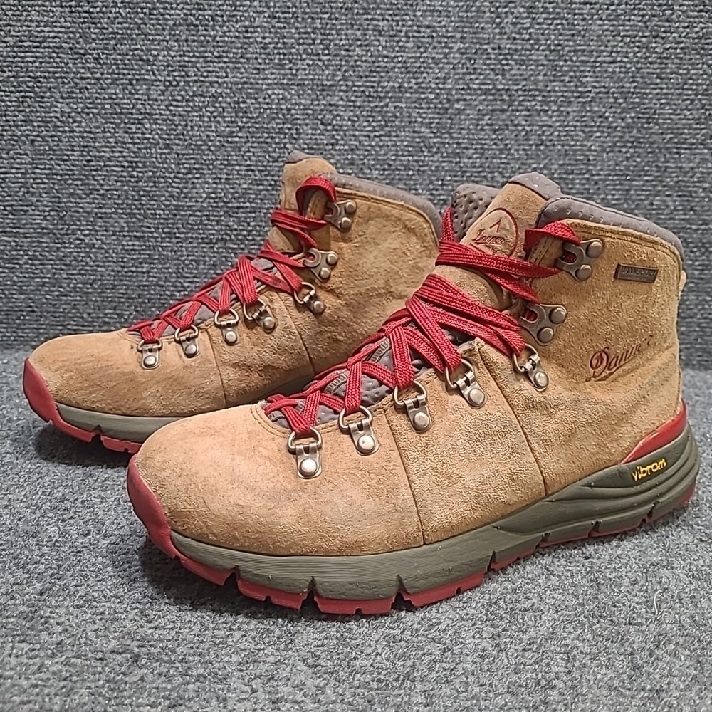 Danner Mountain 600 4.5" 62245 Hiking Boots Women 7.5 M Outdoor Vibram Brown/Red - Picture 2 of 13